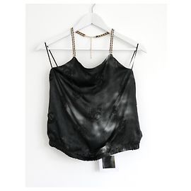 Top Halter in Cristallo Devore Logo CC Grigio Chanel Pre Fall 2022 Grigio