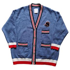 Sandro Cardigan Hellblau V Ausschnitt College Stil Hellblau