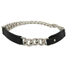 Colar de couro Barenia Hermès Marrom Preto