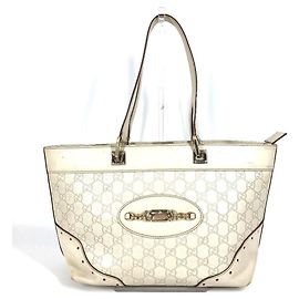 Gucci GG Guccissima Logo Tote/Shoulder Bag Eggshell