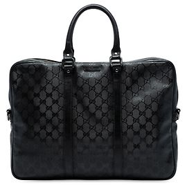 Gucci Black GG Imprime Business Bag  Black