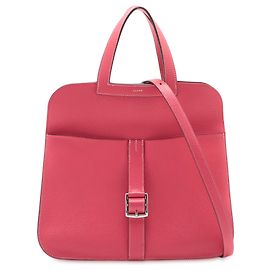 Hermès Halzan 31 en Clemence rose Verso Rose