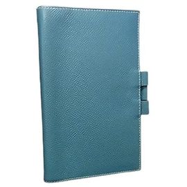 Hermès Blue Jean Epsom Leather Agenda Planner Cover Blue