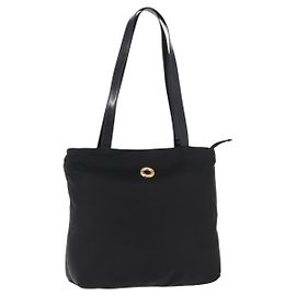 Céline Celine Nylon Tote Bag Medium Schwarz