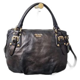 Bolsa de mão em couro de bezerro macio Prada iridescente Outro
