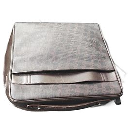 Alfred Dunhill Document Holder Bag Brown Leather Brown