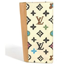 Cartera Larga Brazza NM Craggy Monogram Louis Vuitton Blanco Multicolor Monograma