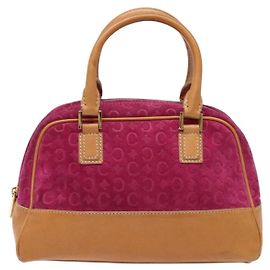 Céline Celine Vintage Macadam Handbag C Macadam Suede Purple