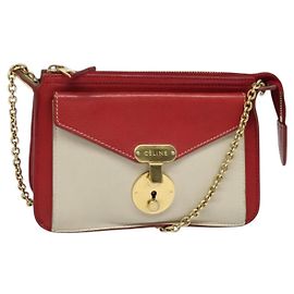 Céline Borsa a Spalla in Pelle Celine Rosso