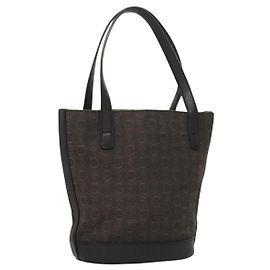 Céline Celine C Macadam Handbag Canvas Black