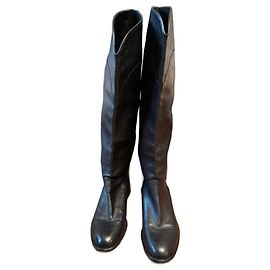 Chanel CC logo Black Boots 39 Black