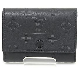 Portefeuille Victor Louis Vuitton en cuir Monogram Shadow Noir