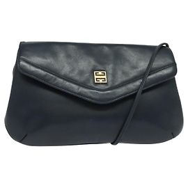 Borsa a spalla Vintage 4G in pelle Givenchy Blu navy