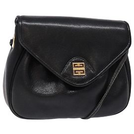 Borsa a spalla Givenchy Vintage 4G in pelle Nero