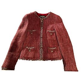 The little Chanel jacket Dark red