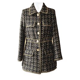 Giacca Lunga in Tweed da Sera Weill Nero