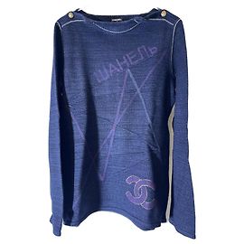 Chanel Kaschmir Matrosenpullover Dunkelblau Dunkelblau