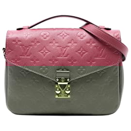 Louis Vuitton-Pochette Metis Monograma Empreinte Rosa Louis Vuitton-Rosa,Outro
