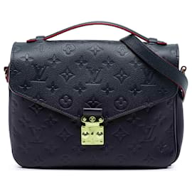 Louis Vuitton-Louis Vuitton Blue Monogram Empreinte Pochette Metis-Blue,Navy blue