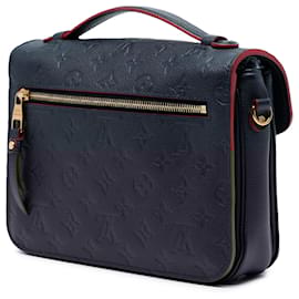 Louis Vuitton-Louis Vuitton Blue Monogram Empreinte Pochette Metis-Blue,Navy blue