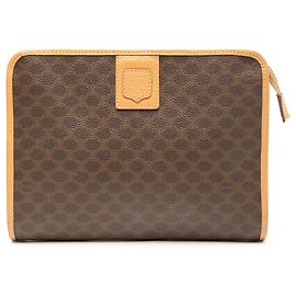 Céline Pochette en toile enduite Macadam marron Celine Marron