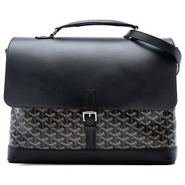 Goyard Black Goyardine Citadin Briefcase Black
