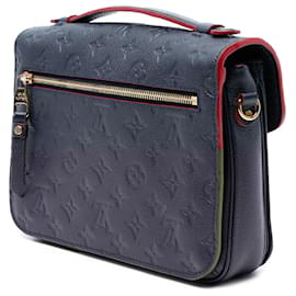 Louis Vuitton-Louis Vuitton Blue Monogram Empreinte Pochette Metis-Blue,Navy blue