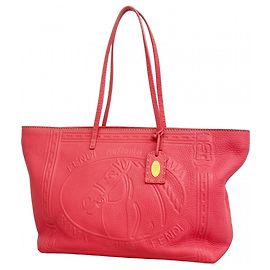 Bolsa Tote de Couro Selleria da Fendi Rosa
