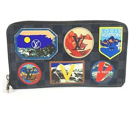Portafoglio Lungo Zippy NM Damier Graphite Louis Vuitton Nero Multicolore