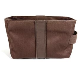 Hermès Hermes Acapulco Creched Toilette MM Multi-Pouch Clutch Bag Brown
