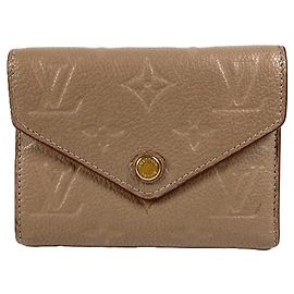 Louis Vuitton Monogram Empreinte Tri-fold Wallet Beige