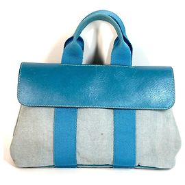Hermès HERMES Valparaiso PM Tote Bag Blue Yellow