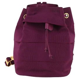 Salvatore Ferragamo Vala Backpack Canvas Purple