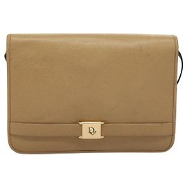 Christian Dior Couro Vintage Bege