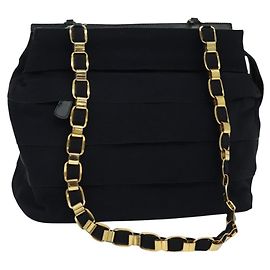 Borsa a Spalla Vala in Tela Salvatore Ferragamo Blu navy