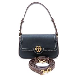 Bolsa de ombro mini flap Felix da Tory Burch Preto