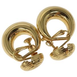 Boucles d'oreilles vintage Saint Laurent Métal Doré