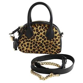 The Kooples Mini bolsa de couro de vitela marrom estilo pônei Marrom