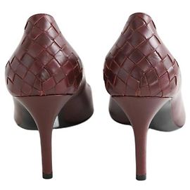 Bottega Veneta Saltos de Couro Bordô Bordeaux
