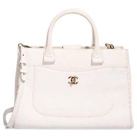 Bolsa CHANEL Neo Executive em Couro Branco - 102996 Branco
