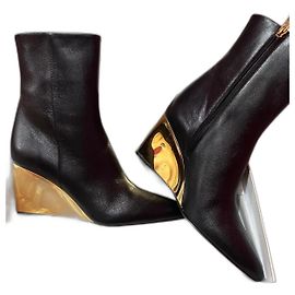 Botines Chloé de piel negra Negro