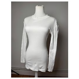 Suéter de algodão vintage Issey Miyake branco Branco