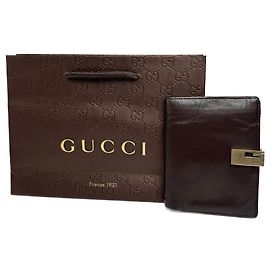 Vintage Gucci Leather Wallet Brown Brown