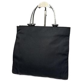 Vintage Gucci Tom Ford Era Handbag Polyester Black Black