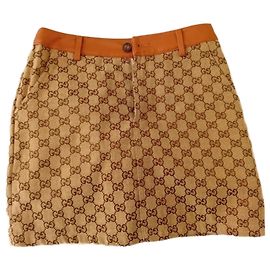Gucci GG Monogramm Minirock Beige