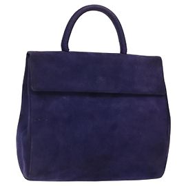 Sac à main vintage Prada en daim Violet