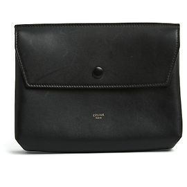 Céline Black Smooth Leather Clutch Bag Phoebe Philo Black