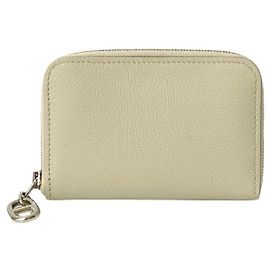Monedero/estuche para tarjetas de visita con cremallera y Go estampado con B de Hermès Blanco Blanco roto
