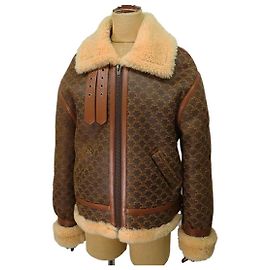 Céline Celine Lammfelljacke Braun