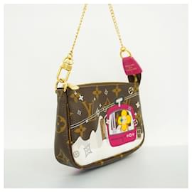 Louis Vuitton-Mini Pochette Accessoires Monogram Vivienne da Louis Vuitton-Marrom,Multicor